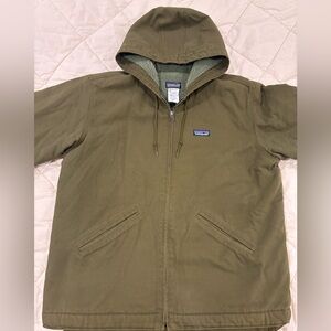 Patagonia Mens Hooded Sherpa lined Canvas jacket LARGE. Best offer
